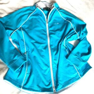 Ralph Lauren Turquoise Warm up Jacket with White Piping 1X